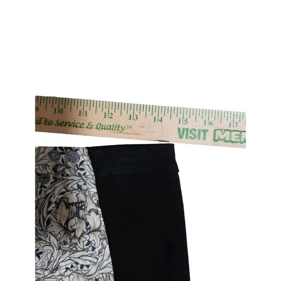 H&M Black and Cream Sofisticated Floral Pencil Skirt - Size 10 - Picture 8 of 11